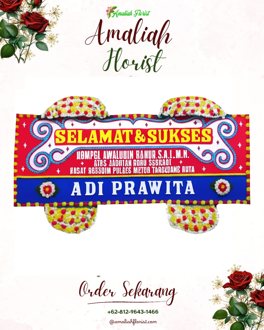 Papan Bunga Ucapan Selamat Telanaipura